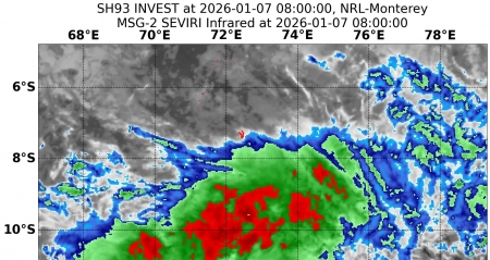 14S.Dudzai 快速增強 巔峰曾達強烈熱帶氣旋 逐漸西行