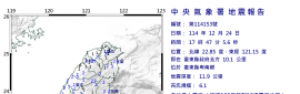 2025/12/24 台東卑南 M6.1 卑南震度5弱