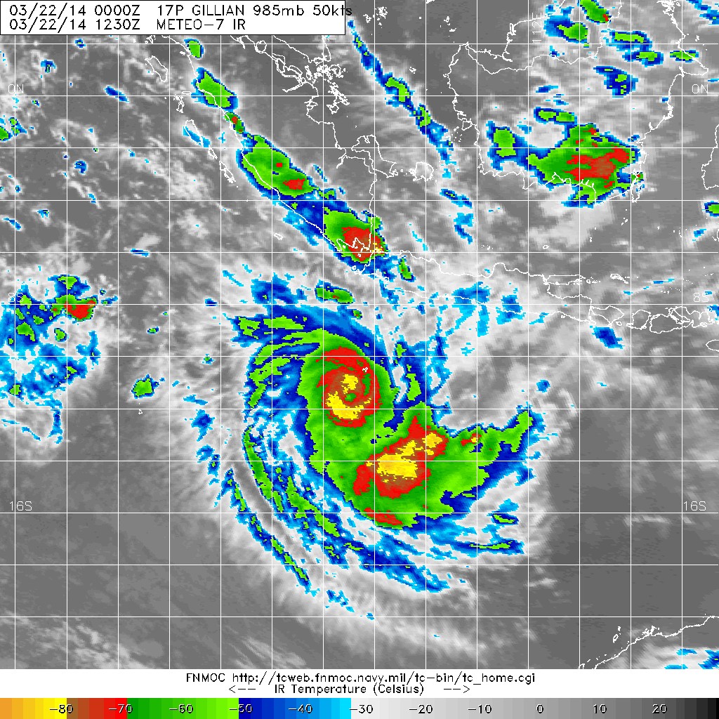 20140322.1230.meteo-7.ircolor.17P.GILLIAN.50kts.985mb.10.1S.105.4E.100pc.jpg