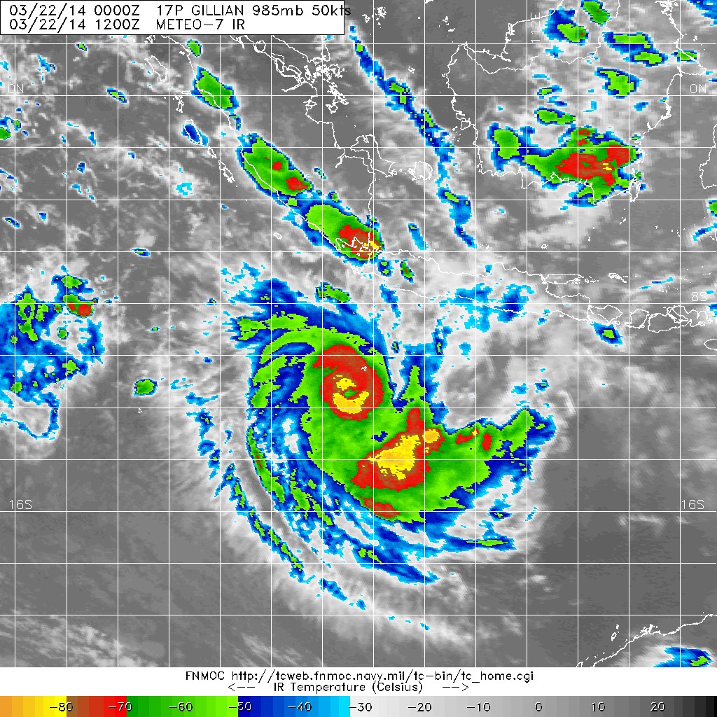 20140322.1200.meteo-7.ircolor.17P.GILLIAN.50kts.985mb.10.1S.105.4E.100pc.jpg