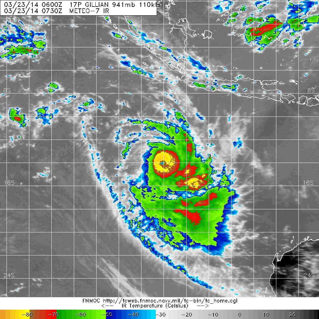 20140323.0730.meteo-7.ircolor.17P.GILLIAN.110kts.941mb.13.7S.103.6E.100pc.jpg