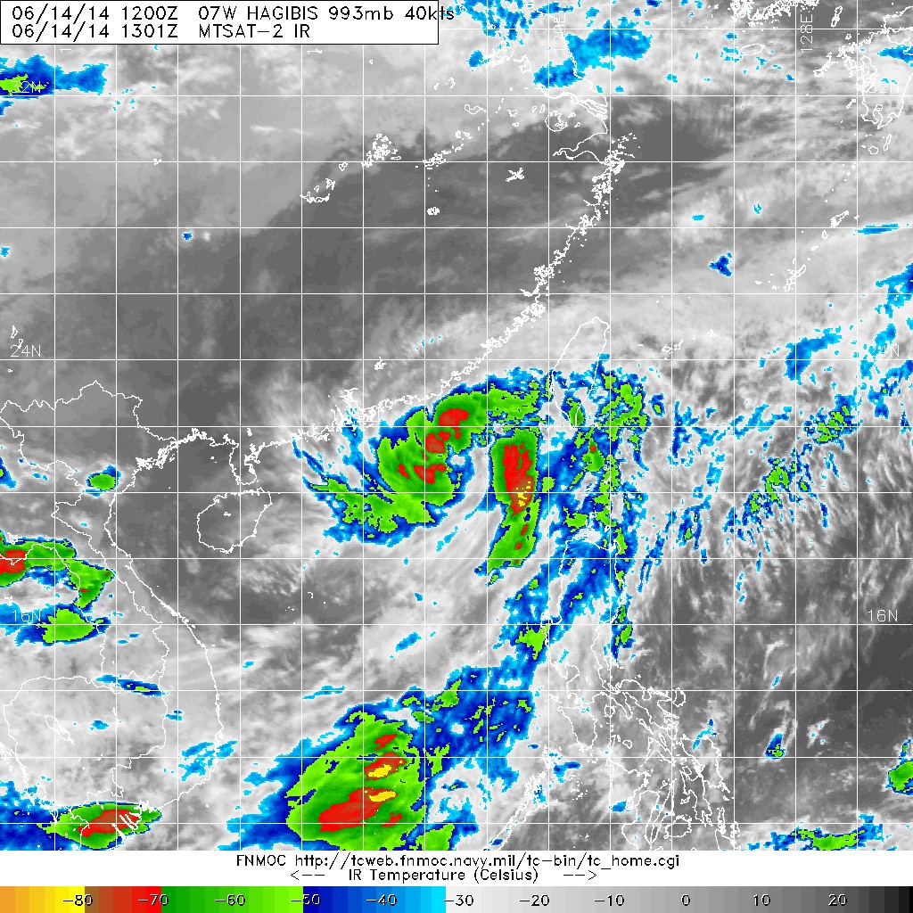 20140614.1301.mtsat-2.ircolor.07W.HAGIBIS.40kts.993mb.21.1N.117E.100pc.jpg