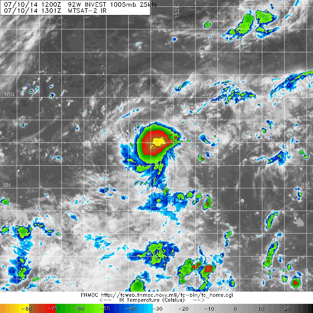 20140710.1301.mtsat-2.ircolor.92W.INVEST.25kts.1005mb.10.8N.150.5E.100pc.jpg