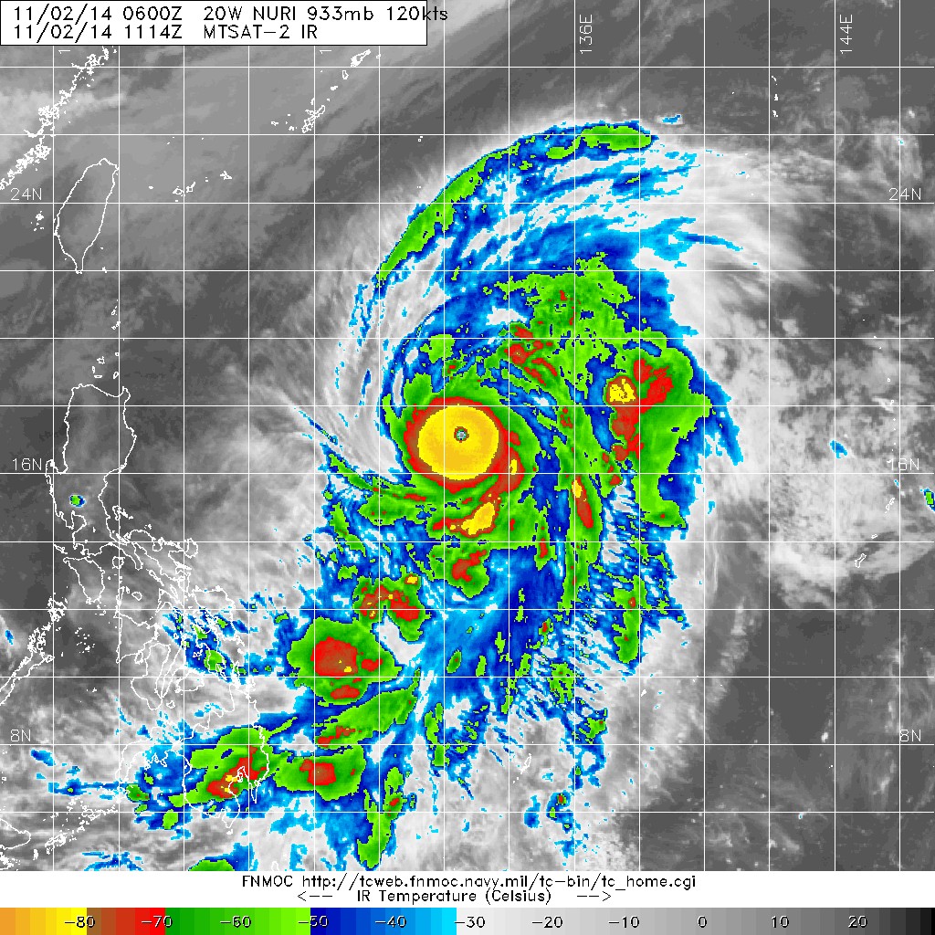 20141102.1114.mtsat-2.ircolor.20W.NURI.120kts.933mb.16.2N.132.7E.100pc.jpg