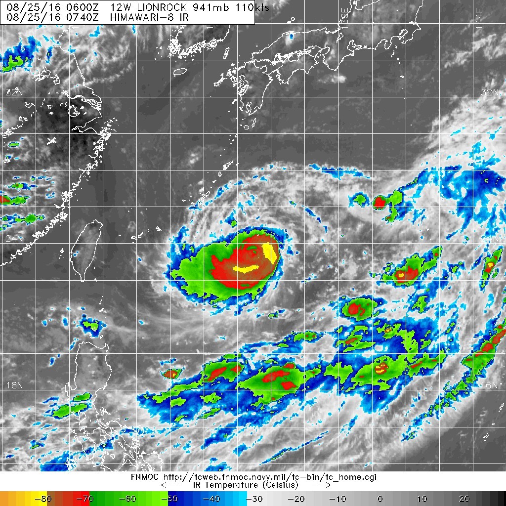 20160825.0740.himawari-8.ircolor.12W.LIONROCK.110kts.941mb.23.5N.130.9E.100pc.jpg