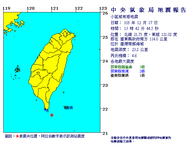 2016.12.17-13-42-[台東縣政府南方114.0公里深度23.2公里規模4.6].gif