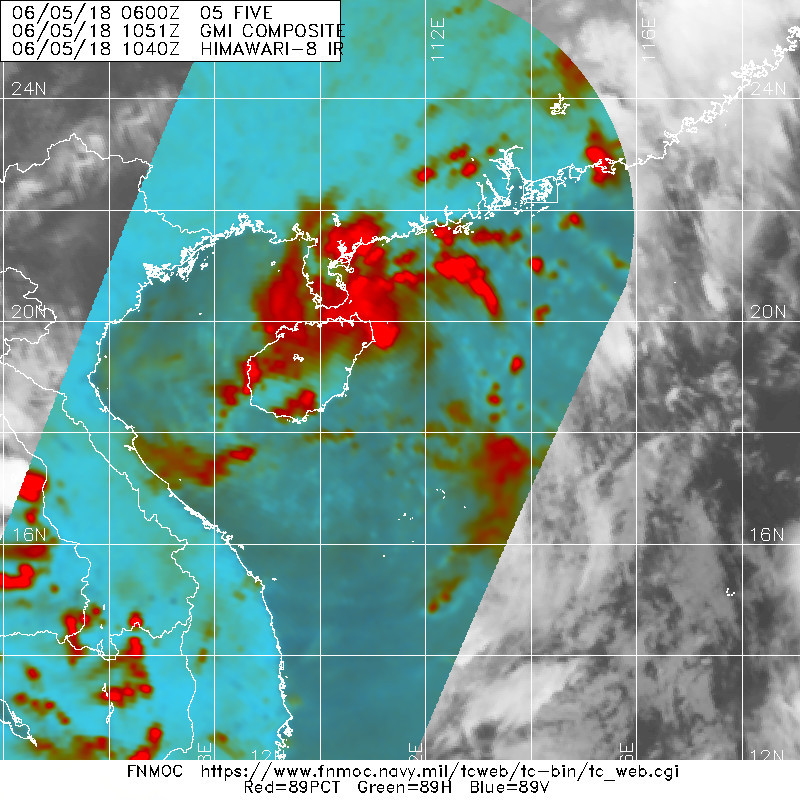 20180605.1051.gpm.89pct89h89v.05W.FIVE.30kts.1000mb.18.6N.111.5E.060pc.jpg