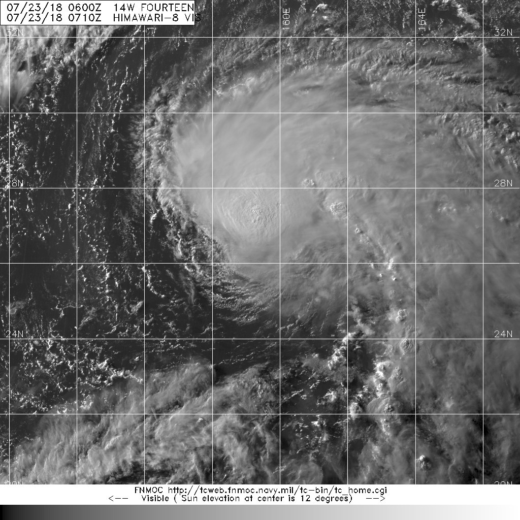 20180723.0710.himawari-8.vis.14W.FOURTEEN.45kts.989mb.26.1N.159.4E.100pc.jpg