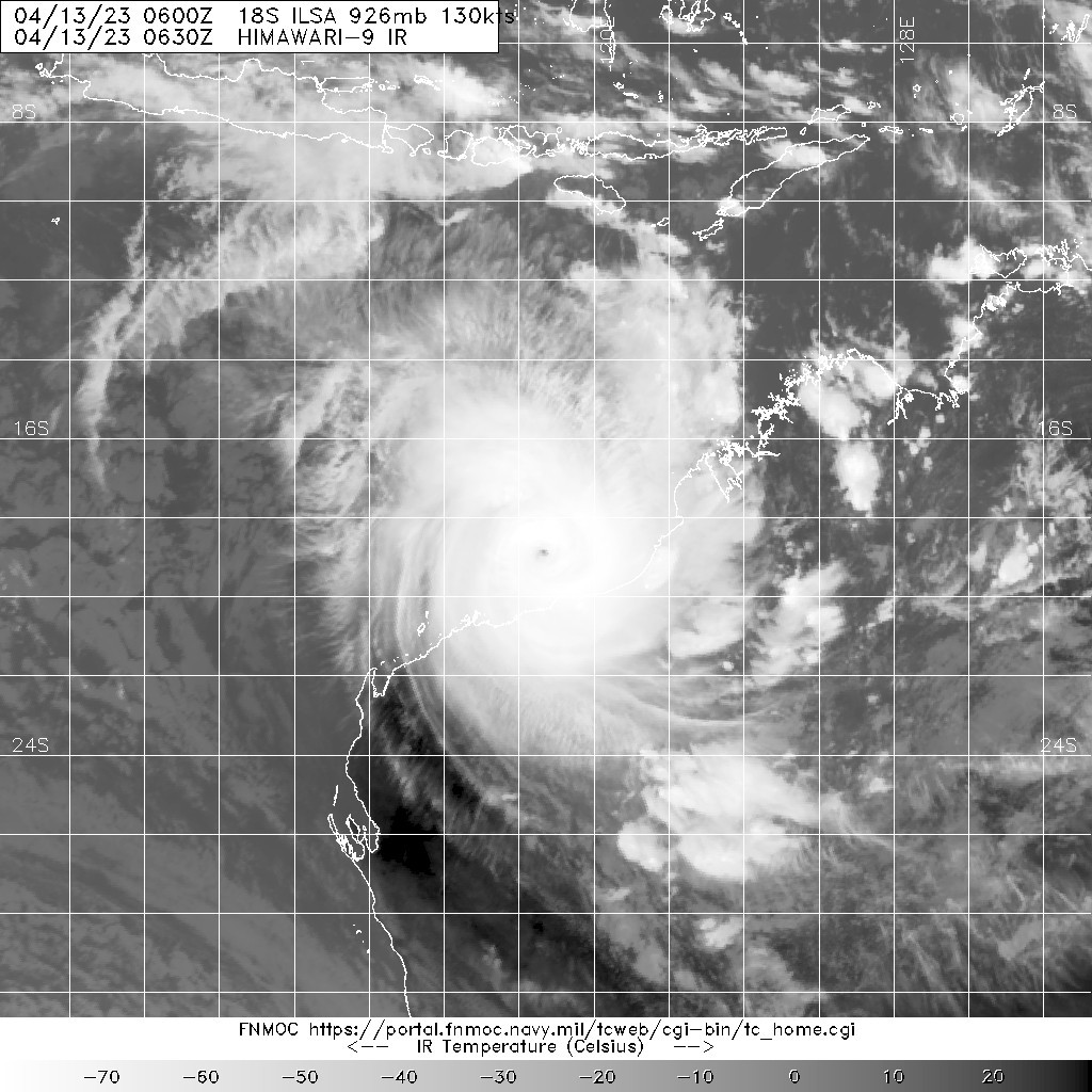 20230413.0630.himawari-9.ir.18S.ILSA.130kts.926mb.18.7S.118.7E.100pc.jpg