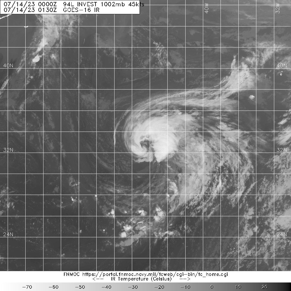 20230714.0130.goes-16.ir.94L.INVEST.45kts.1002mb.32.7N.46.5W.100pc.jpg