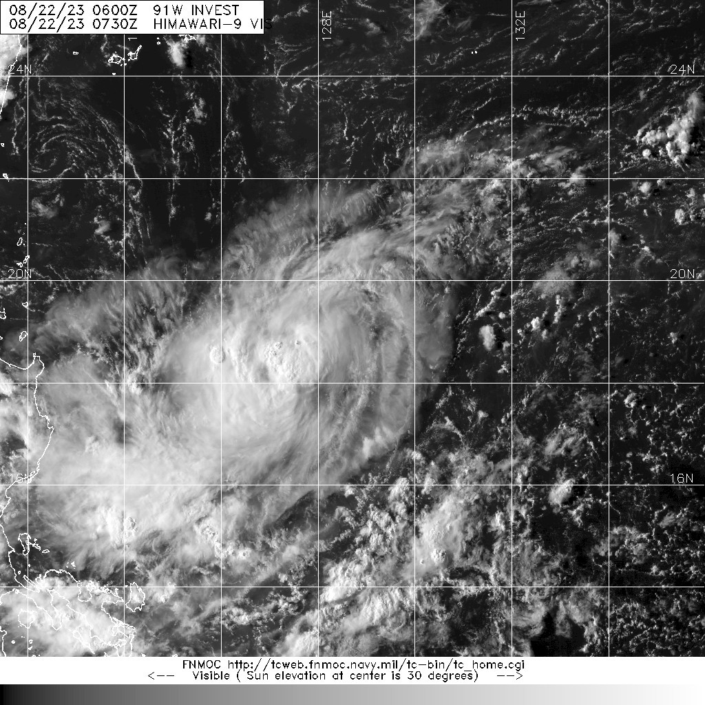 20230822.0730.himawari-9.vis.91W.INVEST.15kts.1009mb.18.6N.128.7E.100pc.jpg