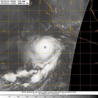 20110610_1100_goes11_x_ir1km_bw_01EONE_120kts-946mb-148N-1061W_78pc.jpg